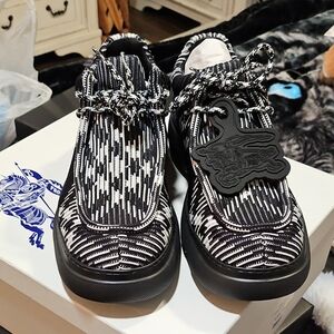 Burberry Black and White Shoes